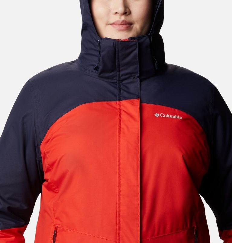 Women's Columbia Bugaboo II Interchange Fleece Jackets Orange / Navy | Plus Size CA-GC130